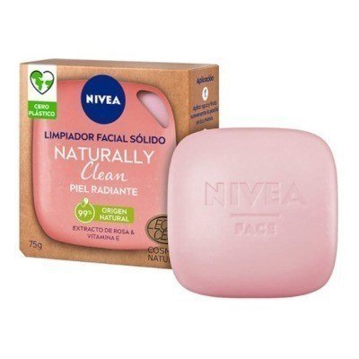 Nivea Naturally Clean Piel Radiante Limpiador Facial Sólido 75g