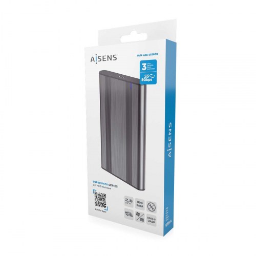 Aisens - Caja Externa 2,5 Ase-2526Gr 9.5Mm Sata A Usb 3.0/Usb3.1 Gen1,