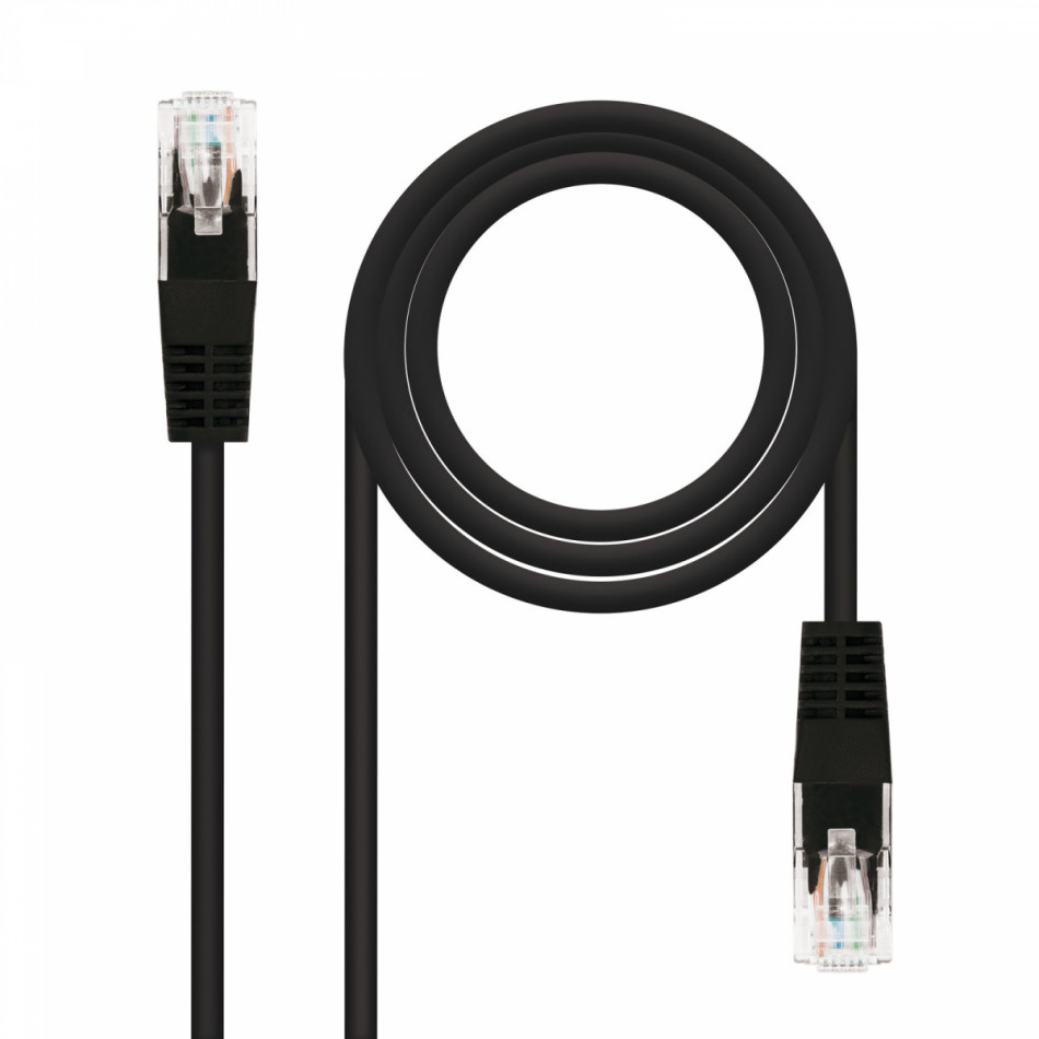 Nanocable - CABLE RED LATIGUILLO CAT.5E UTP AWG24, NEGRO 3 M