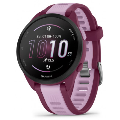 Garmin Forerunner 165 Music 3,05 cm (1.2) AMOLED 43 mm Digital 390 x 390 Pixeles Pantalla táctil Púrpura GPS (satélite)