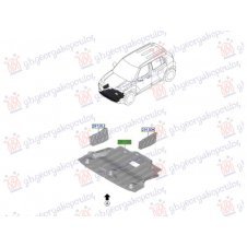 CUBIERTA DE PLÁSTICO DEBAJO DEL PARACHOQUES DELANTERO(O)