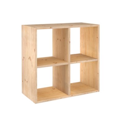Estanteria modular 6 cubos dinamic pino macizo 70,8 x 70,8 x 33 cm