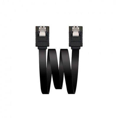 Cable datos sata iii nanocable 0.5m negro anclajes - 10.18.1001 - bk