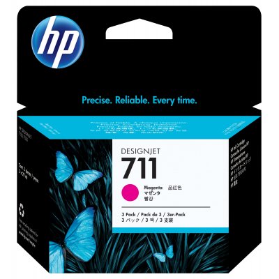 Pack de ahorro de 3 cartuchos de tinta DesignJet 711 magenta de 29 ml