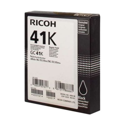 Ricoh Tinte 405761 schwarz GC41K bis zu 2.500 Seiten ISO/IEC 24711