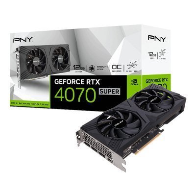 Tarjeta grafica pny geforce rtx 4070 super 12gb gddr6x verto 3xdp 1.4a hdmi 2.1 oc