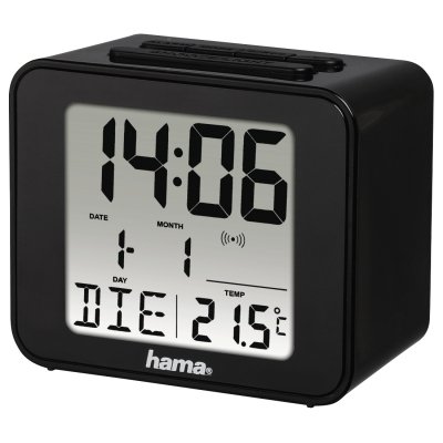 Cube Reloj despertador digital Negro