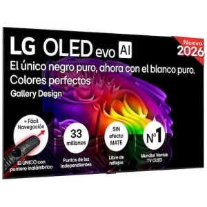 Televisor OLED evo LG OLED77G68LW, G6, 77 pulgadas, 4K, 165 Hz, Smart TV webOS, negro