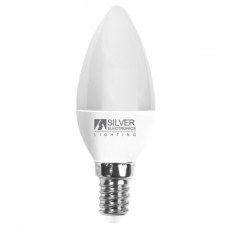 Bombilla led decorativa silver electronic vela 7w=70w - e14 - 5000k - 620 lm - luz fria - a+