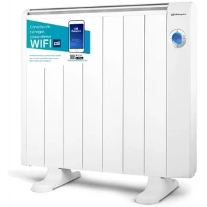 Emisor térmico seco Orbegozo WiFi RRW 1300, 1.300 W, 7 elementos, 3 modos, display LCD, blanco