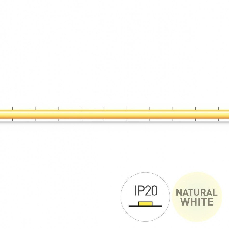 Tira LED 4000K 24V 6W/m IP20 COB 5mm 5m