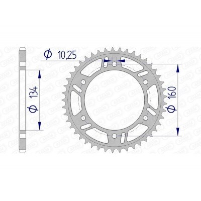 Corona AFAM aluminio ultraligera 11618 - Paso 520 11618-40