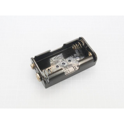 Portapilas R06x2 con Broche 2 pilas AA en plano