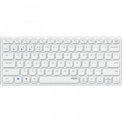 TECLADO RAPOO WIRELESS Y BLUETOOTH E9600M 2.4GHz BT 3.0 5.0 DISEÑO ULTRAFINO COMPACTO BATERIA GRIS