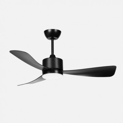 Ventilador Dc Yeste 18w Negro 3aspas 6vel 106d 2250lm 3000-4500-6500k Remoto+memoria+temporizador