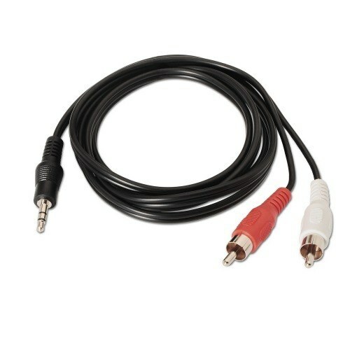 Aisens Cable Audio Estéreo Jack 3.5/M-2Xrca/M Negro 1.5M