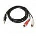 Aisens Cable Audio Estéreo Jack 3.5/M-2Xrca/M Negro 1.5M