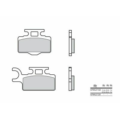 Pastillas de freno sinterizadas de competición Brembo 07KA27SX 07KA27SX