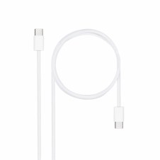 Nanocable Cable USB-C 2.0 60W 3A, USB-C/M-USB-C/M, Blanco, 2 m