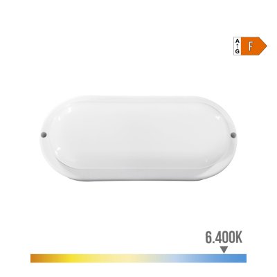 Aplique led oval 18 w 1820 lm 6400 k 10,2 x 4,5 x 23 cm