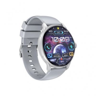 XO J11 Reloj Smartwatch Pantalla Redonda 2.06 HD - Asistente de Voz - Control de Musica - Always On Display - Llamadas BT - IP68 - Color Plata