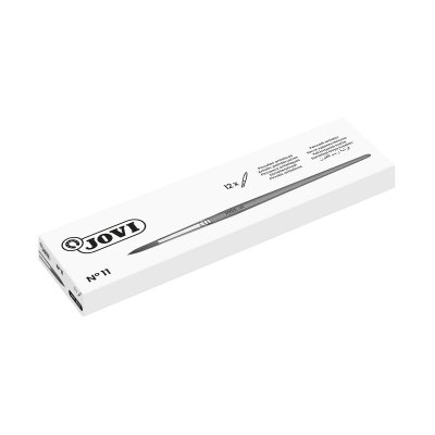 Jovi Pinceles Artisticos Pelo Poney Nº 11 - Pelo Natural - Mango de Madera - Calibre 00 al 12 - Punta Redonda - Pelo Suave - Color Varios