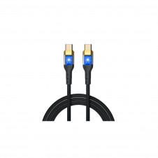 iggual Cable tipo C a tipo C 3A 1 metro trenzado LED