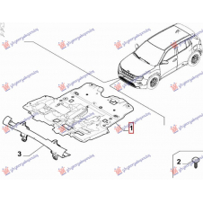 CUBIERTA DEBAJO DE MOTOR (PLASTICO)(O)