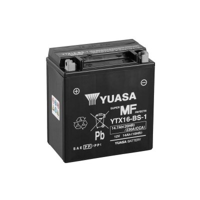 Yuasa battery YTX16-BS-1 Combipack (con electrolito) YTX16-BS-1