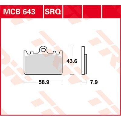 Pastillas de freno metal sinterizado SV TRW MCB643