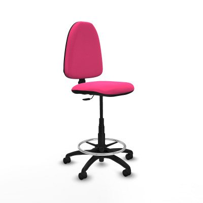 Taburete Aýna CP similpiel rosa base poliamida ruedas nailon 50mm