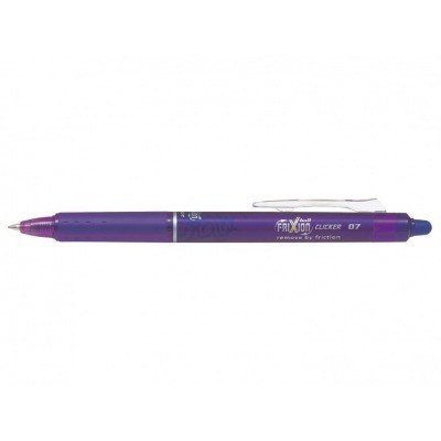 Pilot Boligrafo de gel borrable retractil Frixion Clicker - Punta de bola redonda 0.7mm - Trazo 0.4mm - Grip ergonomico - Color Violeta
