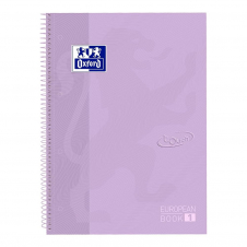 LIBRETA OXFORD EUROPEANBOOK A4+ TAPA EXTRADURA MALVA PASTEL 400117273
