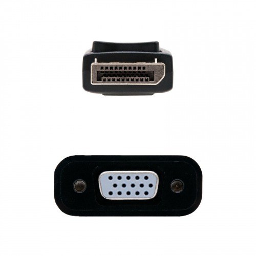 Nanocable Conversor DisplayPort a sVGA, DisplayPort/M-sVGA/H, Negro, 15 cm