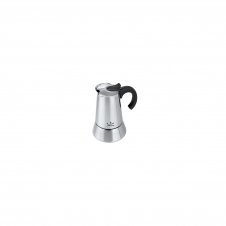 CAFETERA JATA ODIN 4 TAZAS ACERO INOX TRATAMIENTO ESPECIAL ANTIOXIDO ACABADO PULIDO ESPEJO APTA TODAS LAS COCINAS CAX104