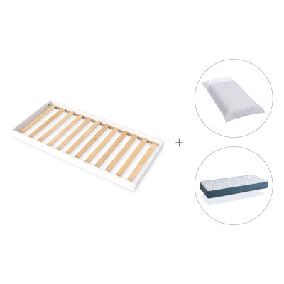 Cama Montessori 90x190 cm + colchón + textil Galaxy · Bianca Uno