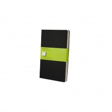 SET DE 3 LIBRETAS MOLESKINE CAHIER JOURNAL GRANDE LISO NEGRO QP318