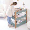 Mueble cambiador 50x80 cm con estantes madera/verde · Dadá D100-M9557