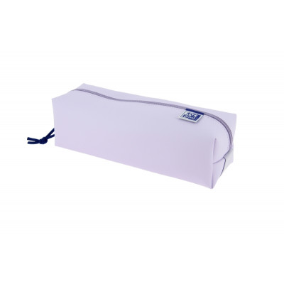 Oxford Live & Go Estuche Cuadrado Grande - Material Acolchado - Goma Elastica para unirlo al Cuaderno - Color Malva