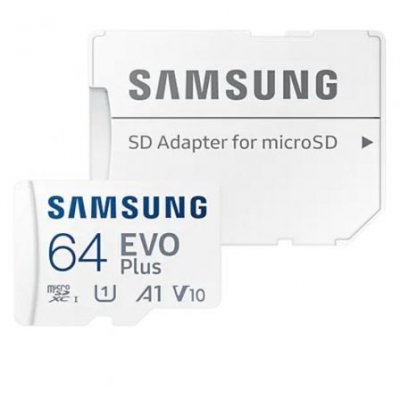 Tarjeta de memoria Samsung EVO Plus 2023 - 64GB microSDXC | Clase 10 | 160MB/s | Con adaptador