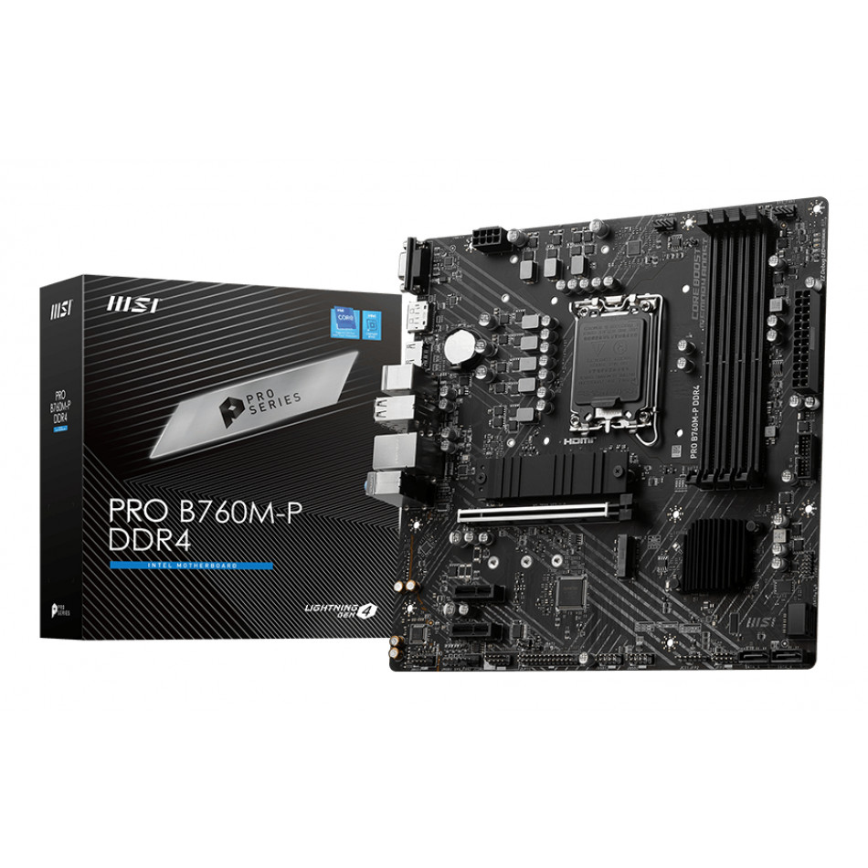 PRO B760M-P DDR4 placa base Intel B760 LGA 1700 micro ATX