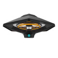Calefactor de exterior halógeno Cecotec ReadyWarm 2000 Power Ceiling, 2.000 W, 3 potencias, con mando a distancia, negro