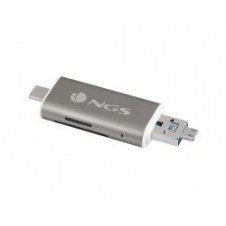 Hub Ngs 5en1 1xusb 2.0 1xmusb Gris/blanco (ally Reader)