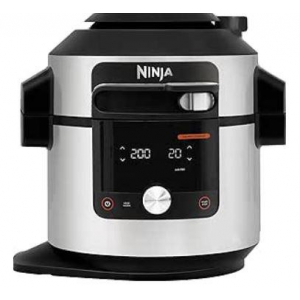 Olla eléctrica Ninja OL750EU, 14 en 1, SmartLid, 7.5 litros, freidora de aire, 3 modos, 14 funciones, sensor digital, inox