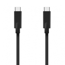 Cable USB 3.2 Tipo-C Aisens A107-0706 5GBPS 3A 60W/ USB Tipo-C Macho - USB Tipo-C Macho/ Hasta 60W/ 625Mbps/ 4m/ Negro