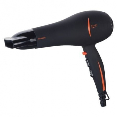 SECADOR DE PELO JATA SC56B - 2000W - TECNOLOGÍA TOURMALINE - 3 POSICIONES CAUDAL AIRE - 3 NIVELES TEMPERATURA - CONCENTRADOR + DIFUSOR