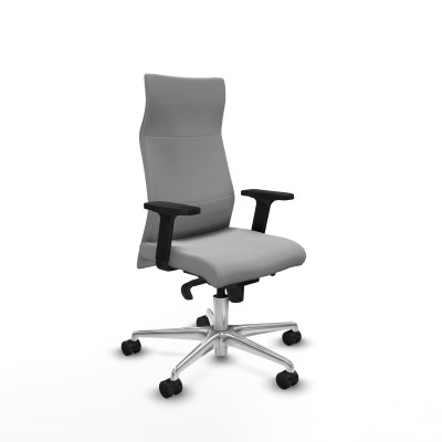 Albacete dirección sincro bali gris claro brazos 2D base aluminio ruedas 65 nailon