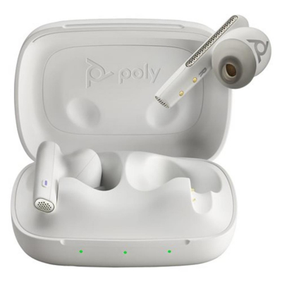 Estuche de carga auriculares poly voyager free 60 uc inalambrico blanco