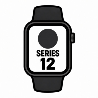 Apple Watch Series 12/ GPS/ 46mm/ Negro/ Correa Deportiva Negra (M/L)