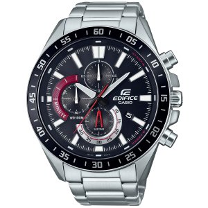 Reloj Casio Edifice Classic EFV-620D-1A4VUE, cronógrafo estándar, diseño deportivo, resistente al agua, 10 bares, esfera negro